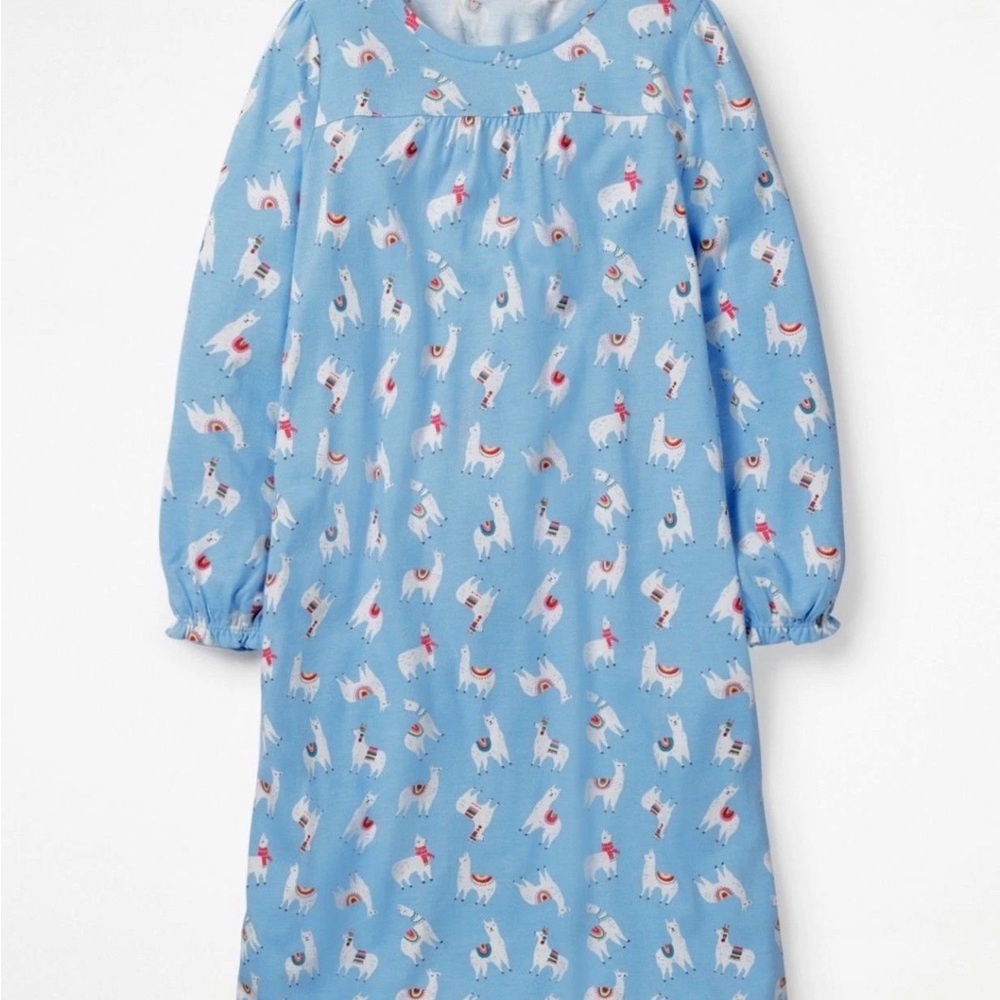 Mini Boden Light Blue Llama Nightgown